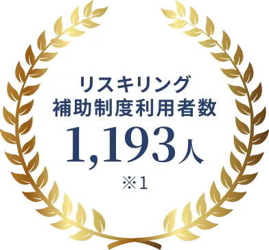 リスキリング補助制度利用者数1,193人 ※1