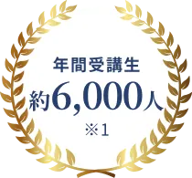年間受講生約6,000人 ※1